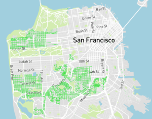SF Xmas parking map