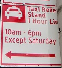 NYC street parking: Taxi Stand sign