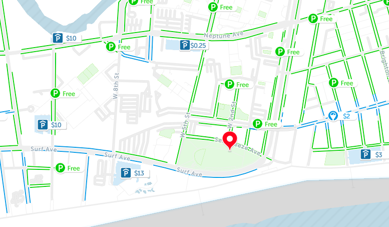 coney island parking map nyc