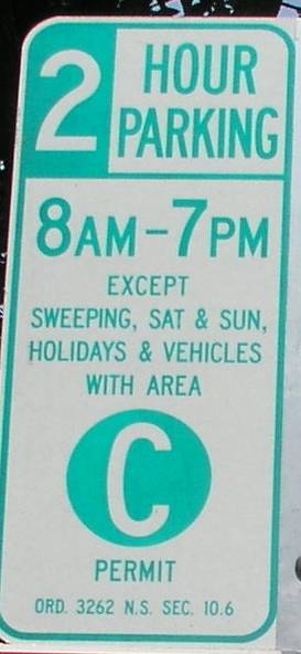 Berkeley residential parking sign Spot Angels