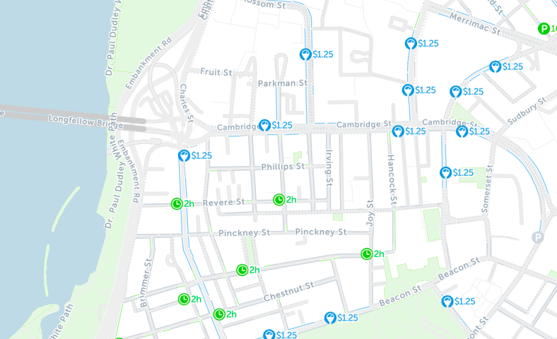 Boston parking map Spot Angels