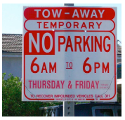 Two hour parking sign LA Spot Angels