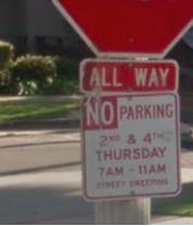 san diego street sweeping sign spot angels