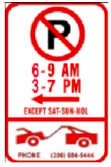 peak period restriction sign seattle spot angels