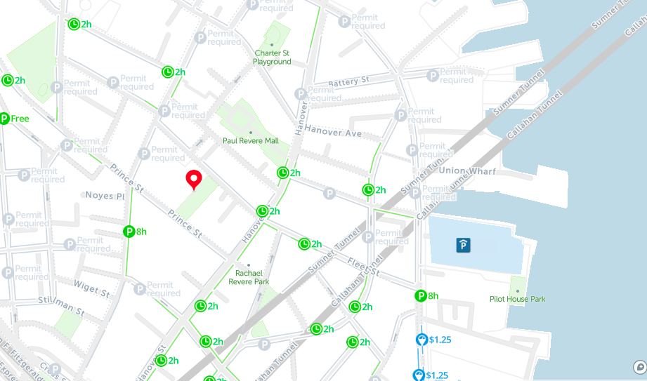 north end boston parking map