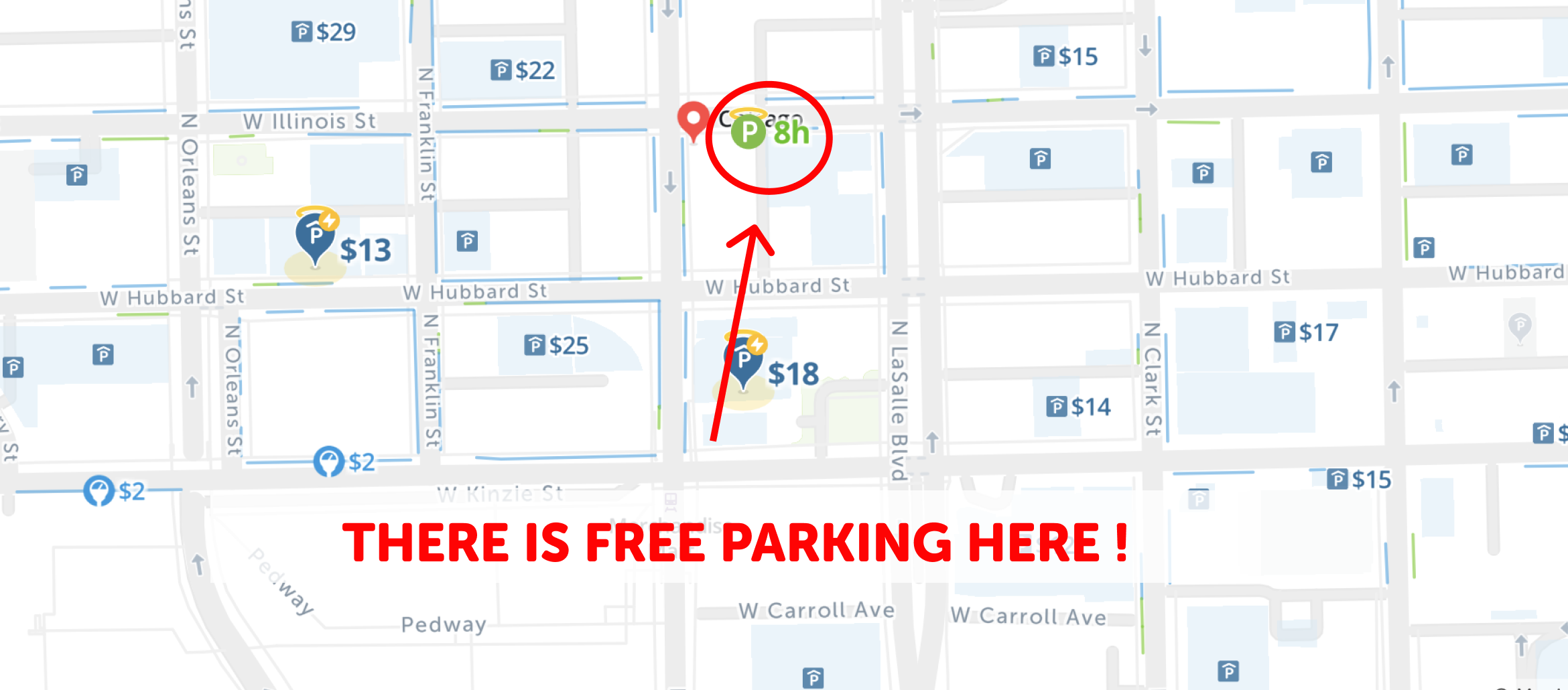 21 Map Of Free Parking In Chicago Spotangels