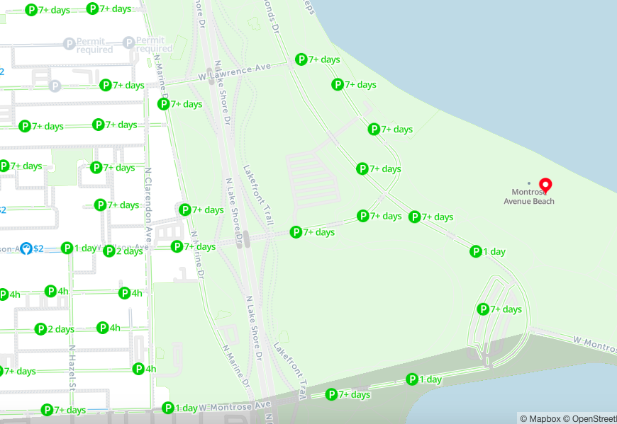 Chicago residential parking zones map