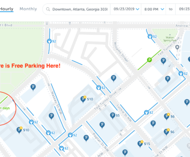 Map of free parking in Atlanta, GA