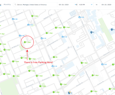 detroit free parking map