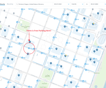 free parking map of Portland