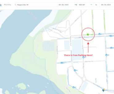 free parking map of niagara falls