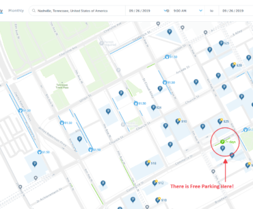 free parking map of nashville