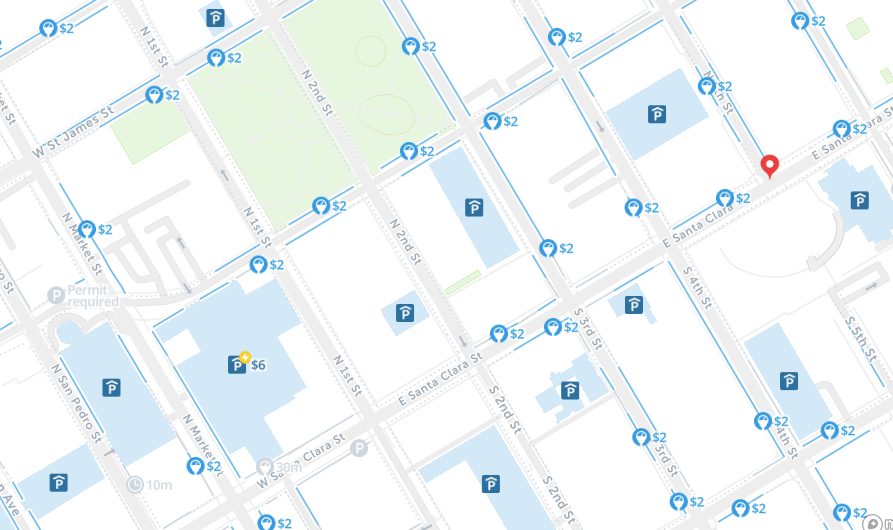 san jose parking map