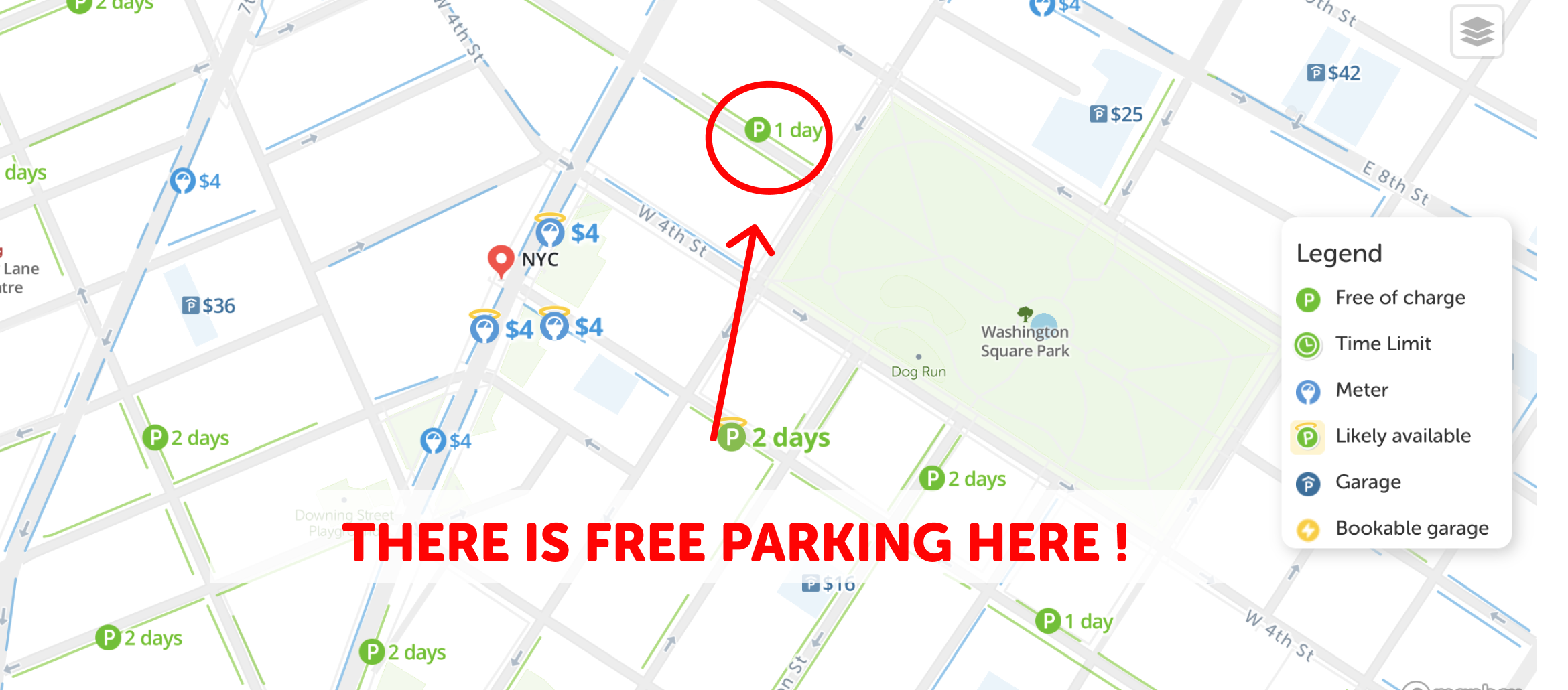 2025 NYC Free Parking Map SpotAngels
