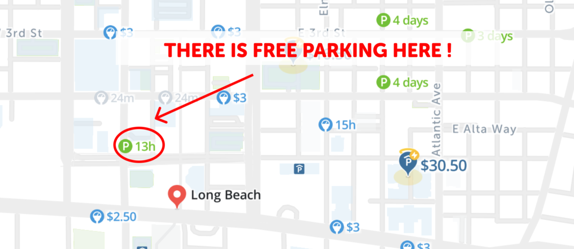 Long Beach Parking Map