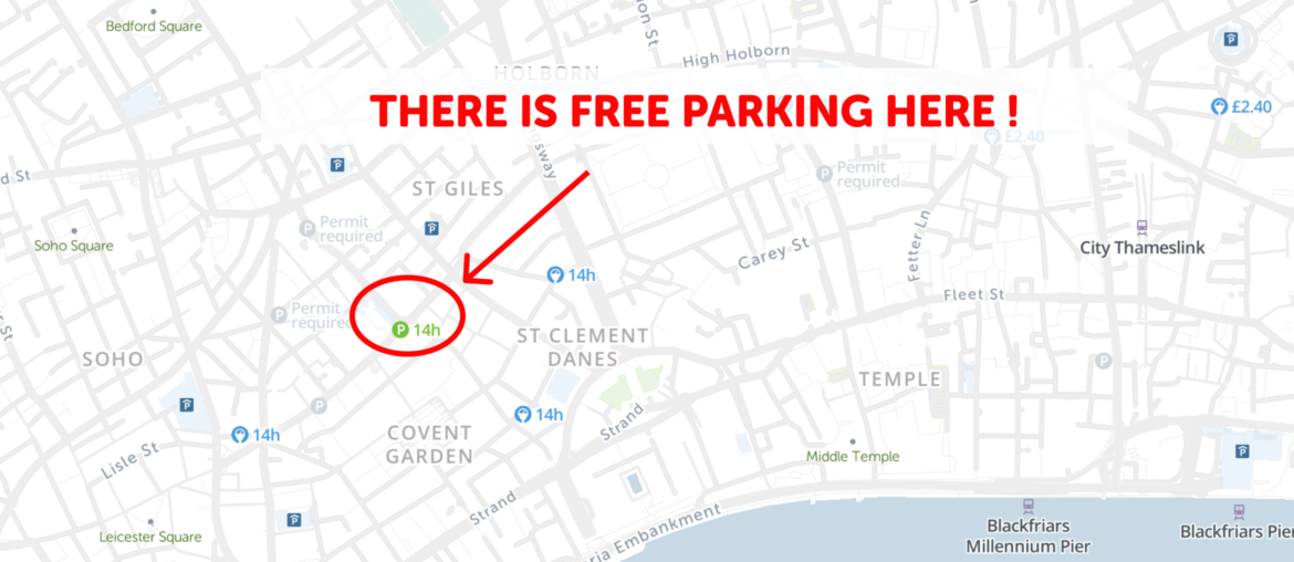 London Free Parking Map