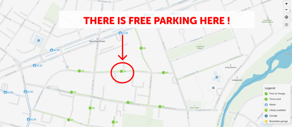 Brookline Parking Map