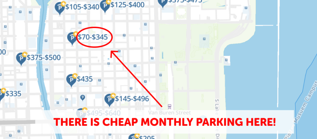 Chicago Monthly Parking Map- SpotAngels