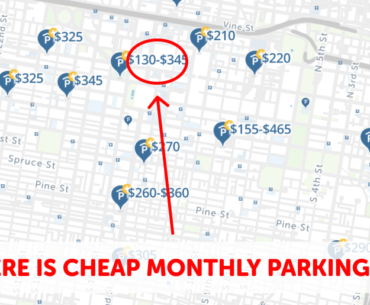 Monthly Parking Philadelphia Map