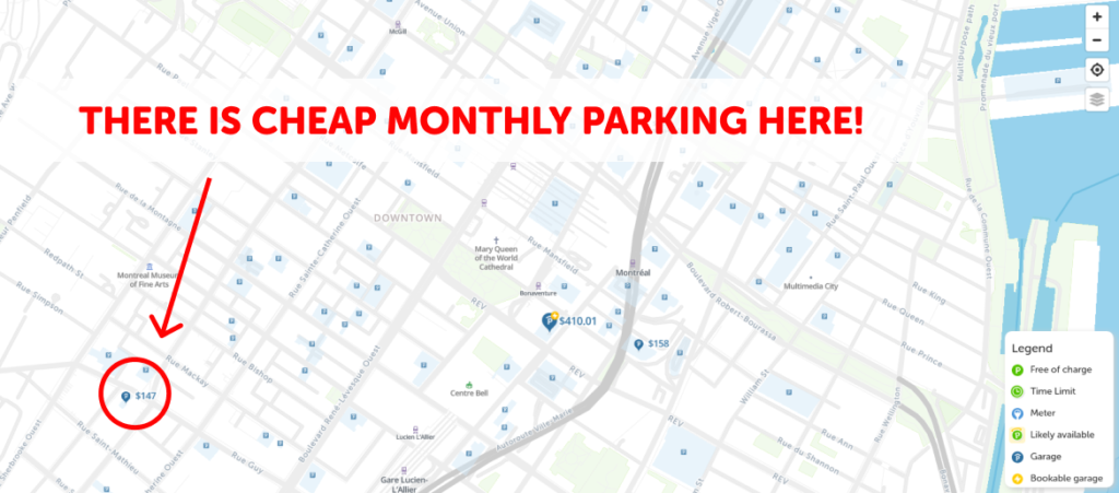 Montreals Monthly Parking Map