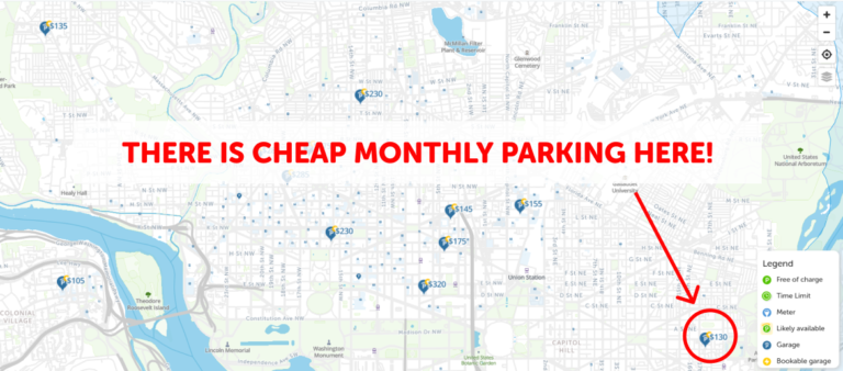The 2024 Guide to Cheap Monthly Parking in DC - SpotAngels
