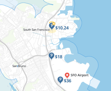 SFO airport parking map