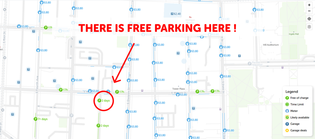 2025 Map of Free Parking in Ann Arbor SpotAngels 2025 Map of Free Parking in Ann Arbor SpotAngels