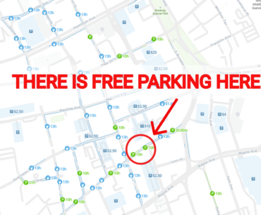 White Plains free parking map