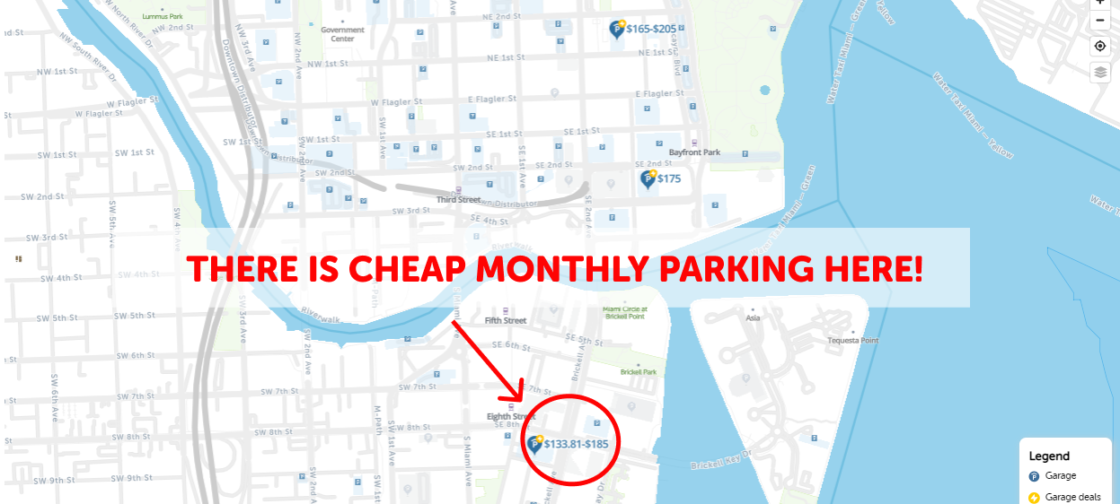 Miami Monthly Parking Map- SpotAngels