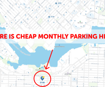 Vancouver BC Monthly Parking Map
