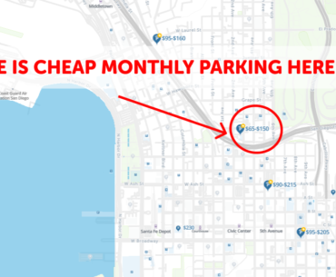 San Diego CA Monthly Parking Map