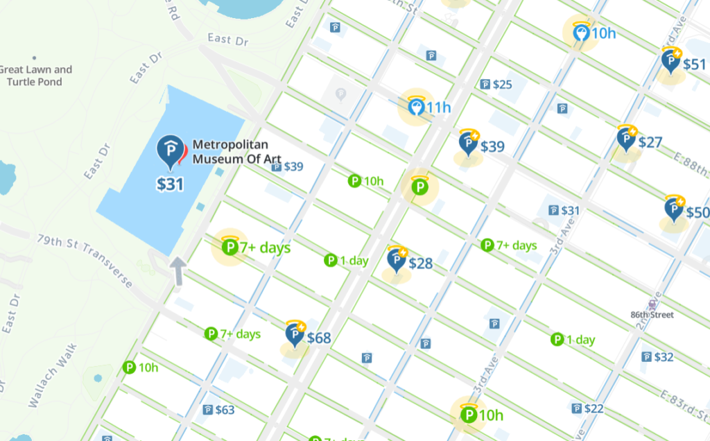 The Metropolitan Museum Of Art Free Parking Map