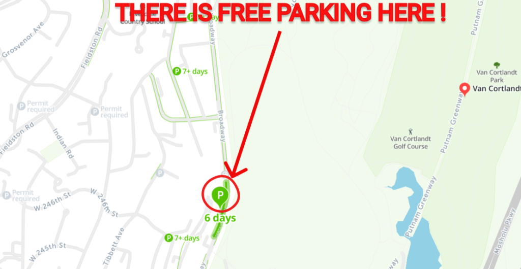 Van Cortlandt Park Parking Map