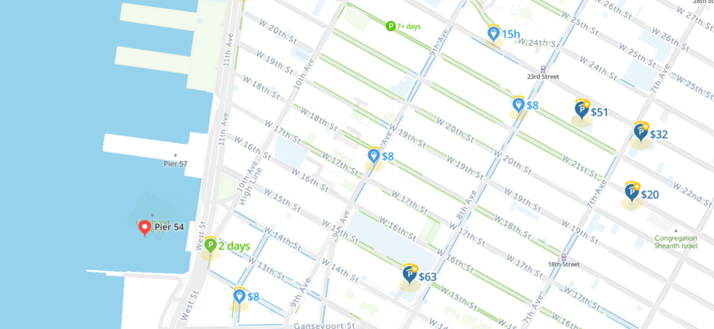 Little Island Parking Map