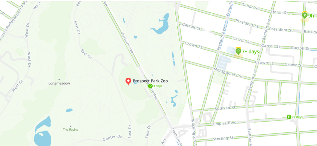 Prospect Park Zoo Parking Map
