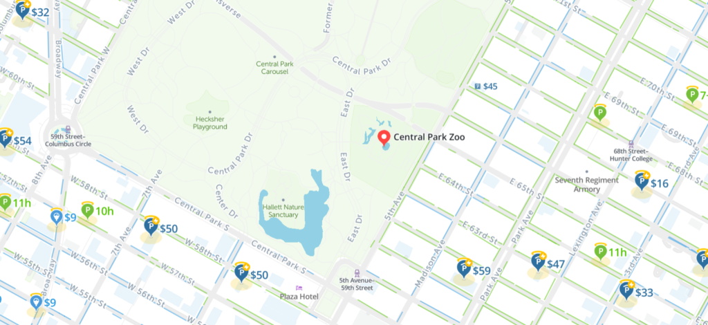 Central Park Zoo Parking Map