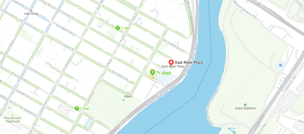 East River Plaza Parking Map