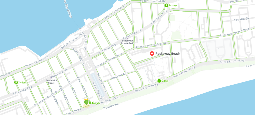 Rockaway Beach Parking Map
