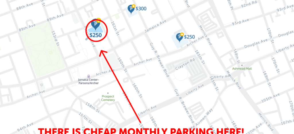 Queens Parking Monthly Map