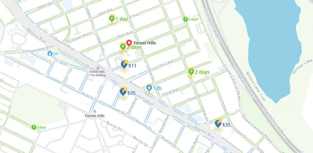 Forest Hills Parking Map