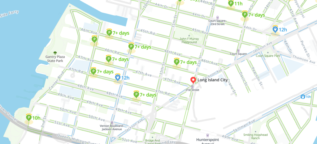 Long Island City Parking Map