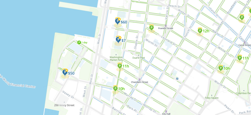 Manhattan Parking Map