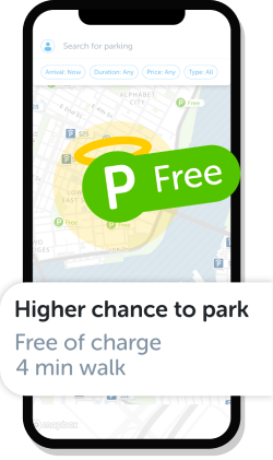 SpotAngels Free Parking Map